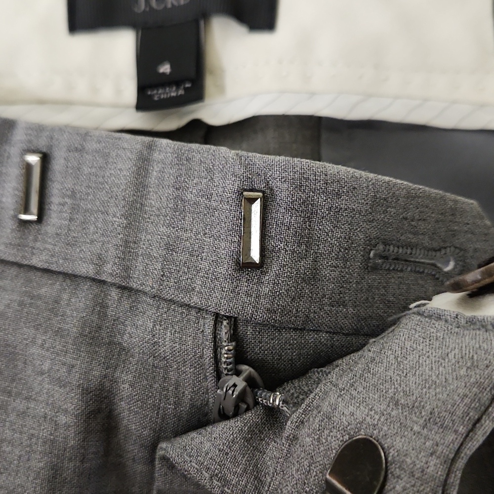 J. Crew Classic Gray Wool Trousers Sz 4 - Picture 4 of 7